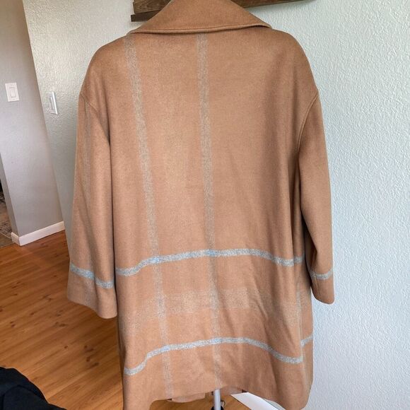 Pendleton Longline Duster Wool Blend Coat Jacket Overcoat Plaid Women's 20W - Picture 4 of 6